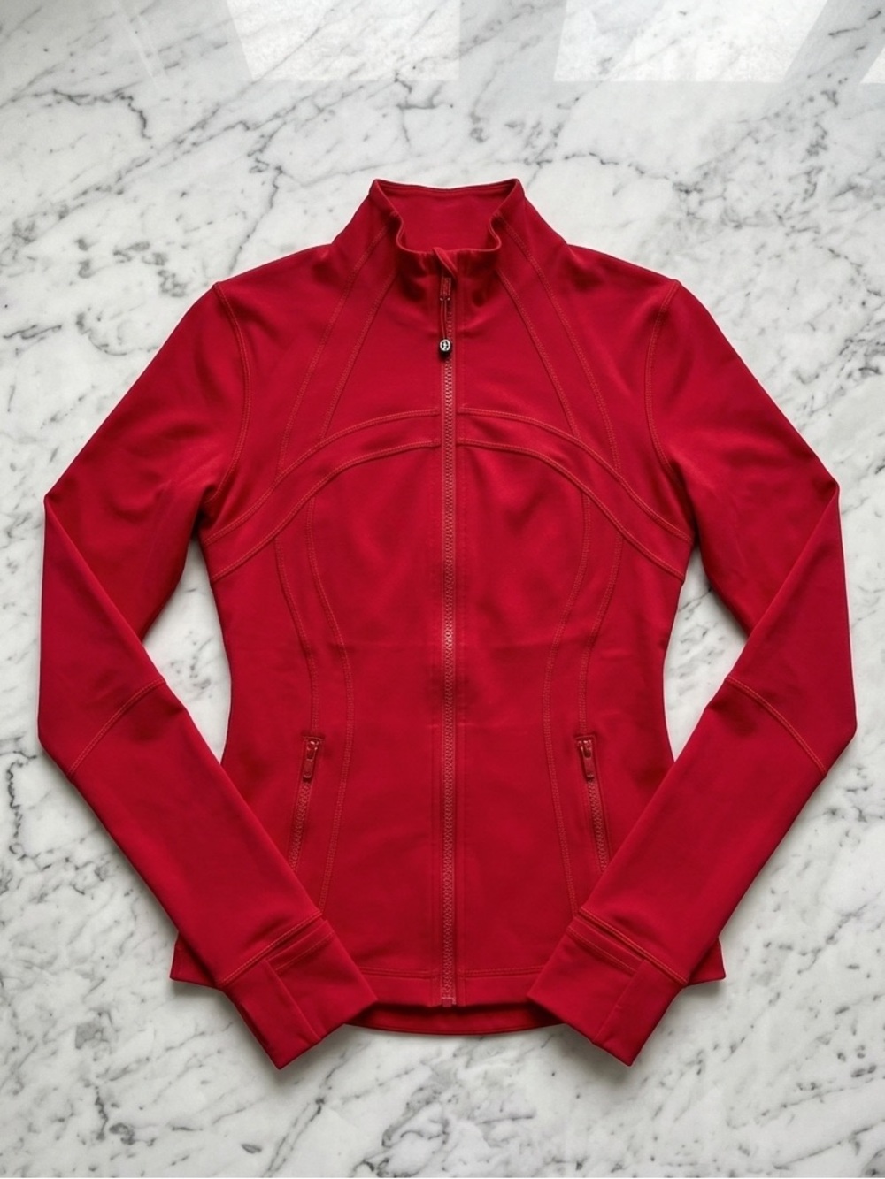lululemon athletica Red Full-Zip Sculpt Jacket